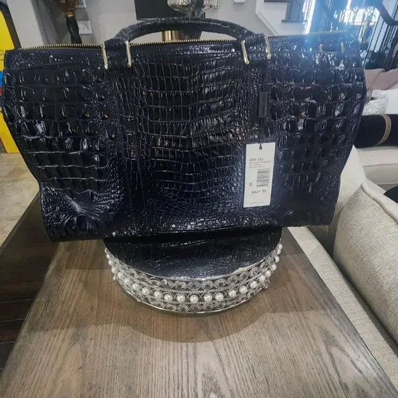 NWT Rare Color Authentic Blue Brahmin Genuine Leather Anywhere - Picture 8 of 11